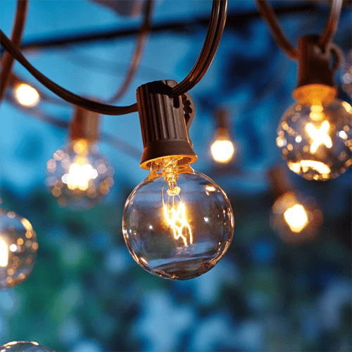 Outdoor Garden String Lights 29.5ft G40 28 Bulbs